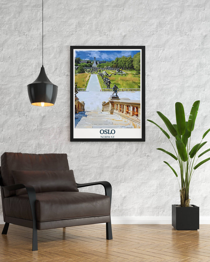 Oslo Norway prints, offering a glimpse into the vibrant cultural landscape of Norways capital city, perfect for Scandinavian decor enthusiasts.