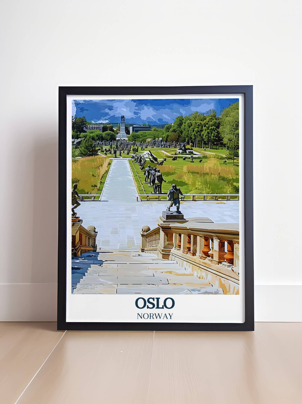 Oslo Norway wall art, capturing the vibrant spirit of Norways capital city, from its historic landmarks to its contemporary charm.