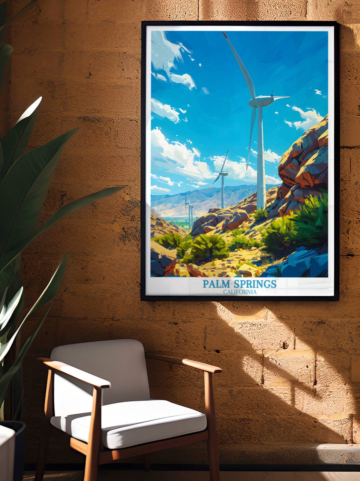 Palm Springs Poster - Palm Springs Windmills Print
