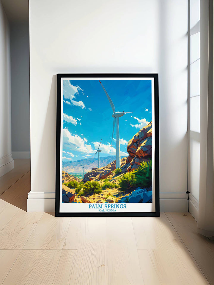 Affiche de Palm Springs - Impression des moulins à vent de Palm Springs