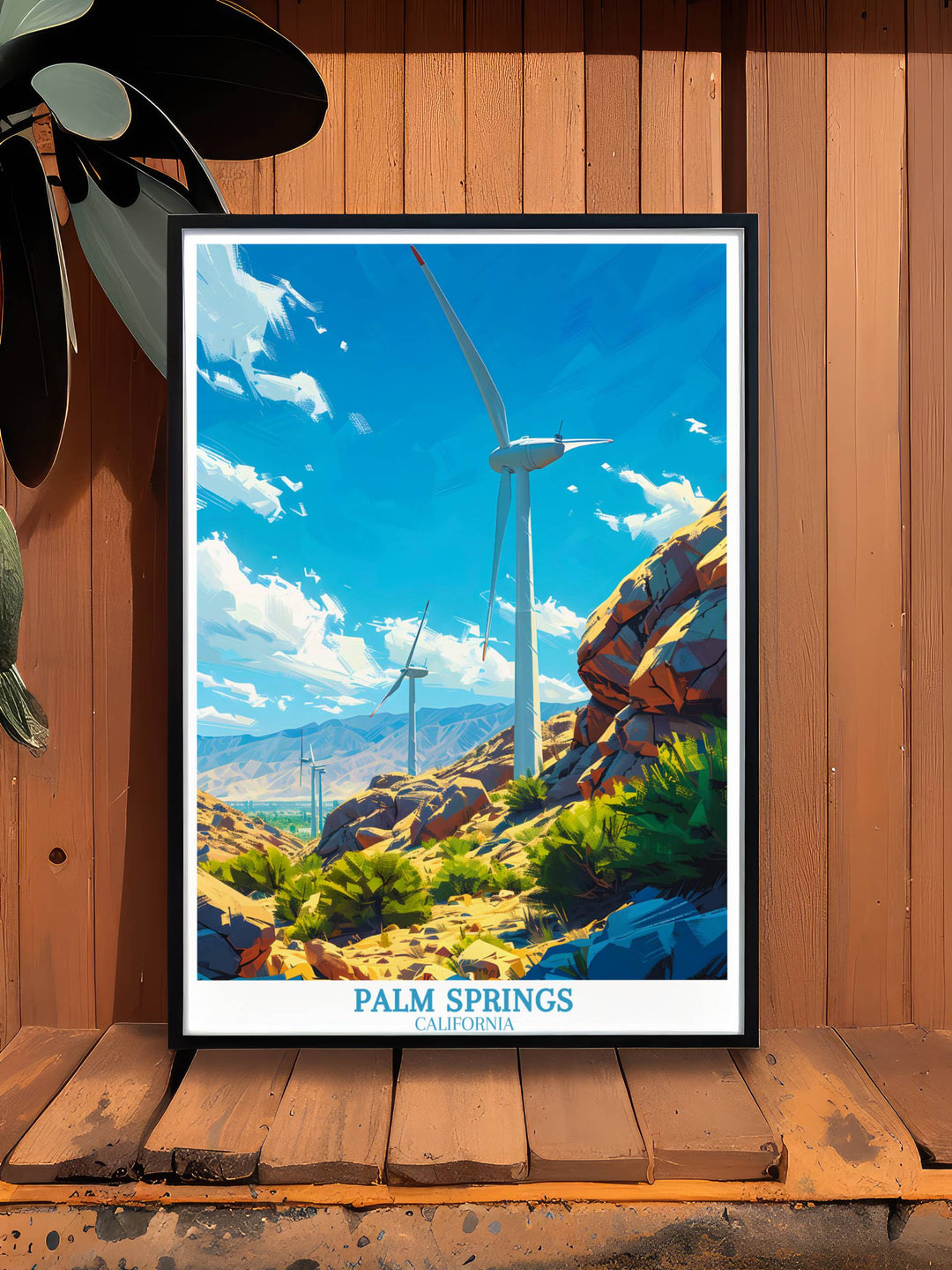 Palm Springs Poster - Palm Springs Windmühlen Druck
