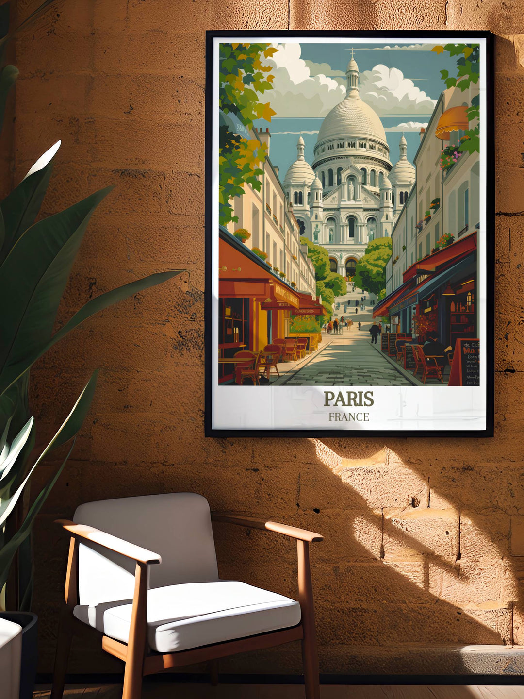 France framed art prints, highlighting the beauty and charm of Montmartre, from its historic buildings to its lively street scenes, perfect for adding a touch of French elegance to your home decor.