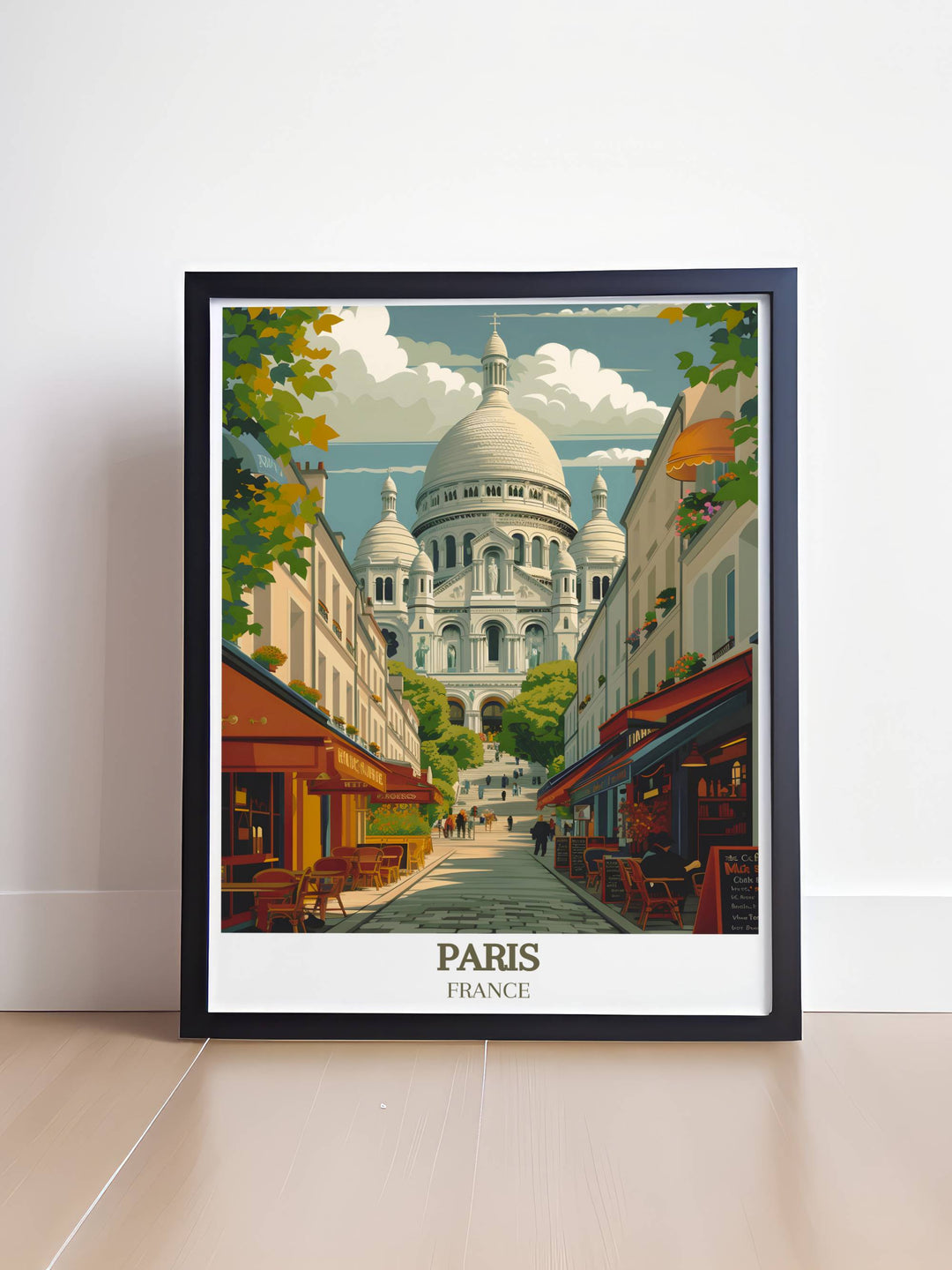 Framed art collection showcasing the beauty and romance of Montmartre, capturing the essence of this historic neighborhood in every brushstroke.