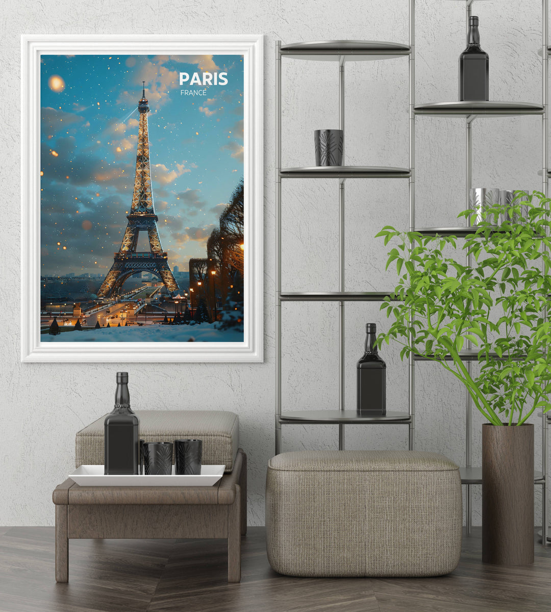 Elevate your decor with our Paris Wall Art collection, featuring stunning views of the Eiffel Tower and other iconic landmarks.