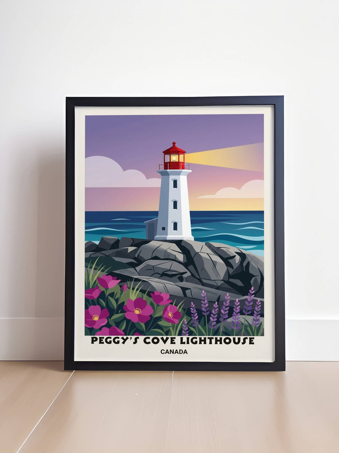 Minimalist travel poster of the Peggy&