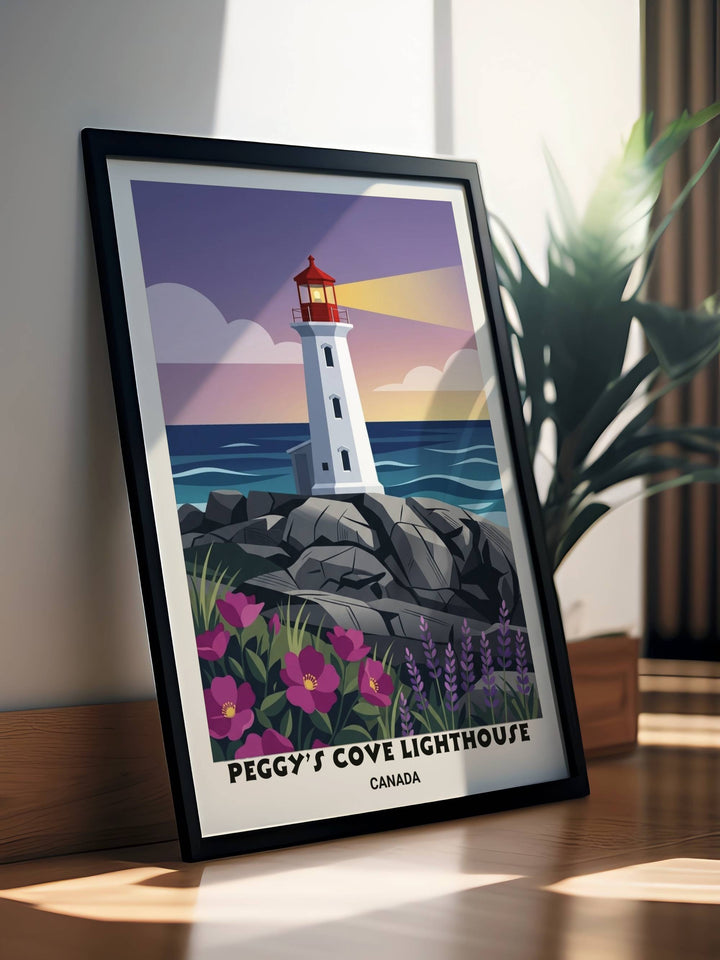 High-quality graphic art print of a Canadian landmark with a clean off-white border and bold serif typography, perfect for a modern gallery wall or office design.