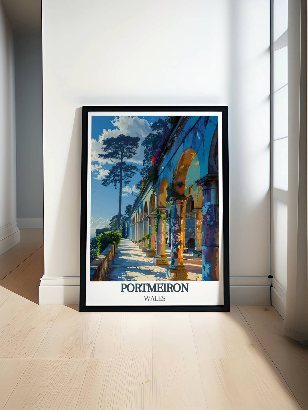Delight in the beauty of Portmeirion with our stunning Fine Art Prints. Each print showcases the charm of Welsh villages, perfect for adding a touch of elegance to your home decor.