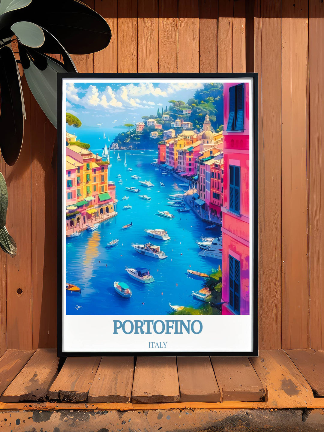 Portofino Art showcasing the unique charm and elegance of the village, with its bustling harbor and tranquil gardens, perfect for adding a touch of Italian beauty to your home.