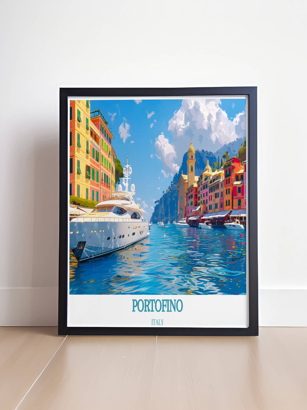 Experience the elegance of Portofino with our Framed Art collection, featuring stunning scenes of the villages unique architecture and natural beauty.