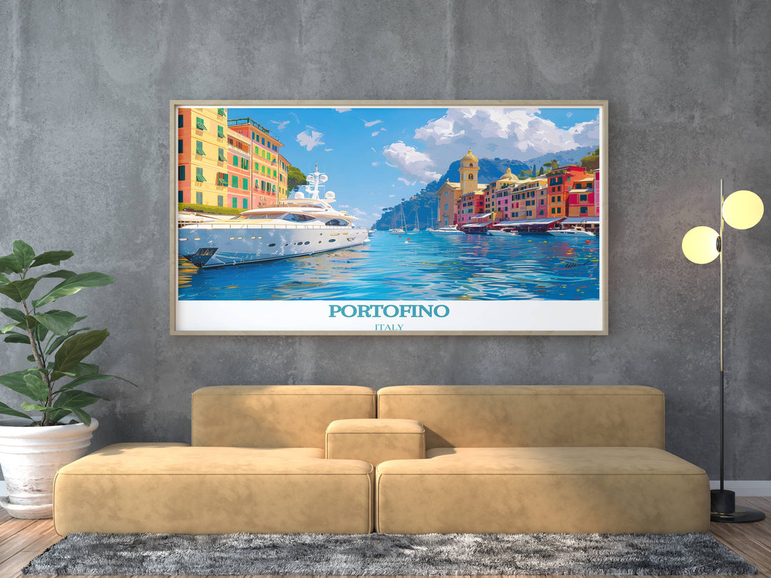 Stunning Portofino Modern Wall Decor captures the vibrant charm and elegance of the Italian Riviera, perfect for adding a touch of Italy to your home decor.