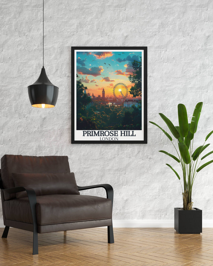 Poster of Primrose Hill and Camden Town, blending historical charm with contemporary cultural vibrance.