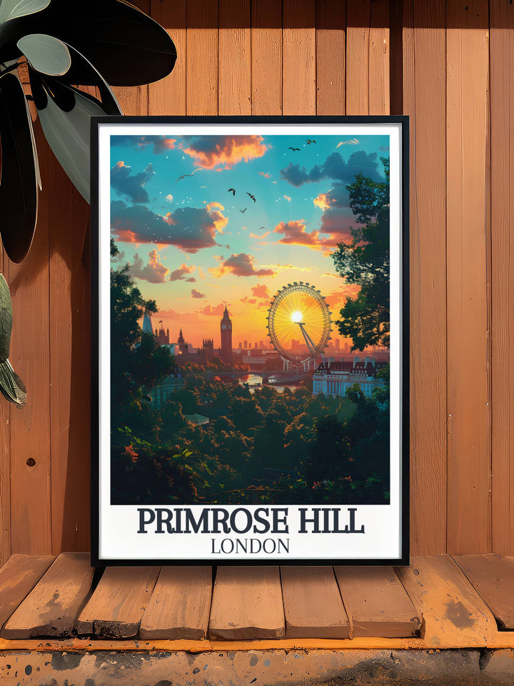 Camden Town and Primrose Hill poster, featuring rich details and vibrant scenes from Londons iconic locations.