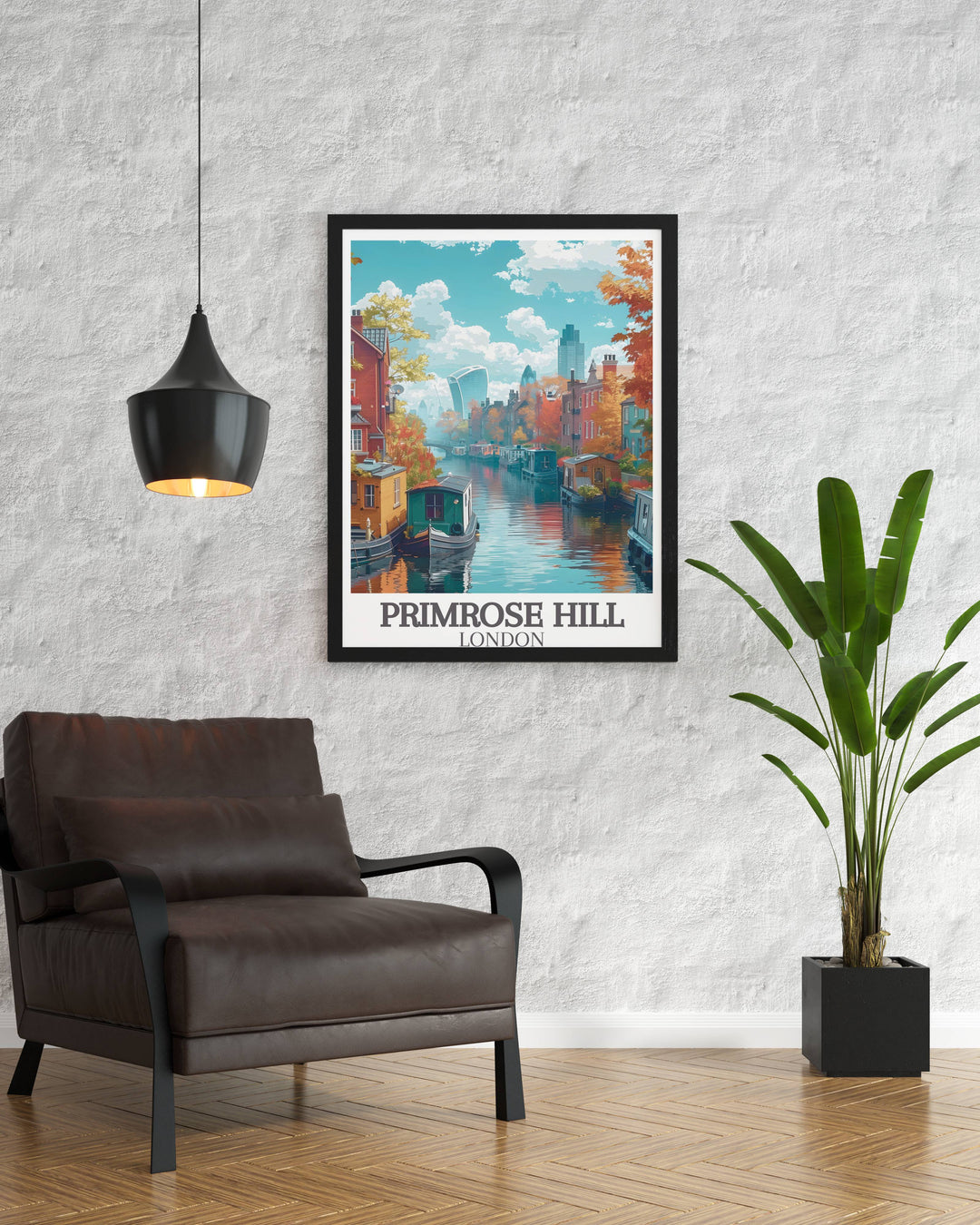 Stunning Primrose Hill Modern Wall Decor, showcasing the tranquil beauty of Londons skyline and lush parkland.