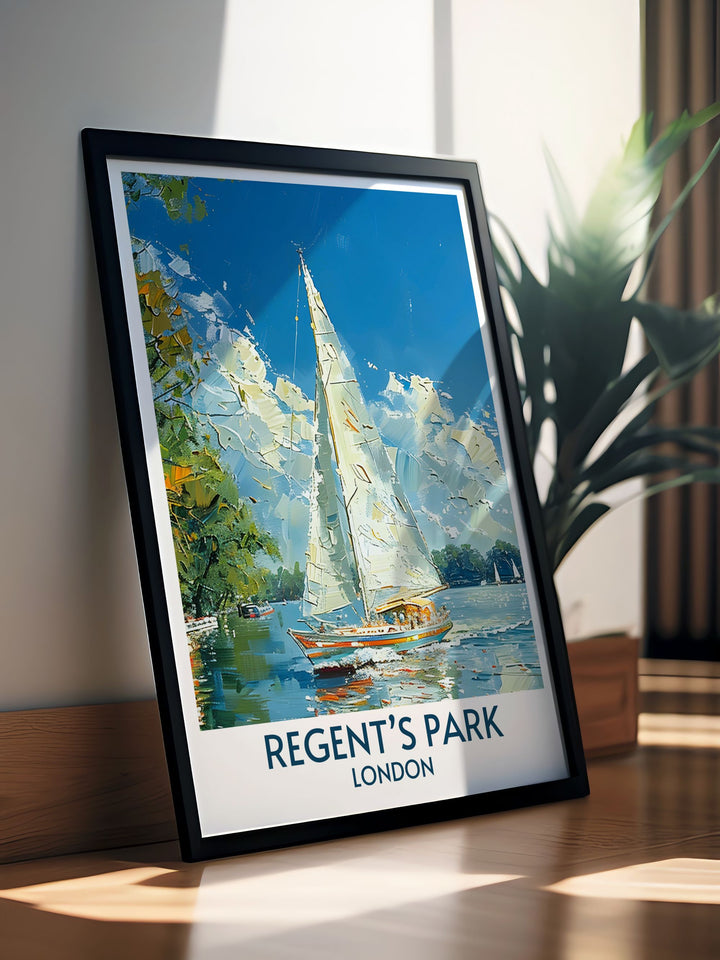 Celebrate Londons heritage with our Prints, highlighting iconic landmarks like the Regents Bandstand and Regents Park.