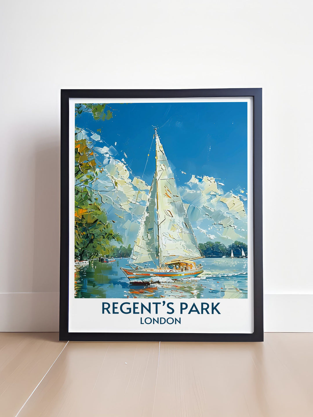 Experience the calm of Regents Park Boating Lake with our Wall Art collection, showcasing stunning views and peaceful landscapes.