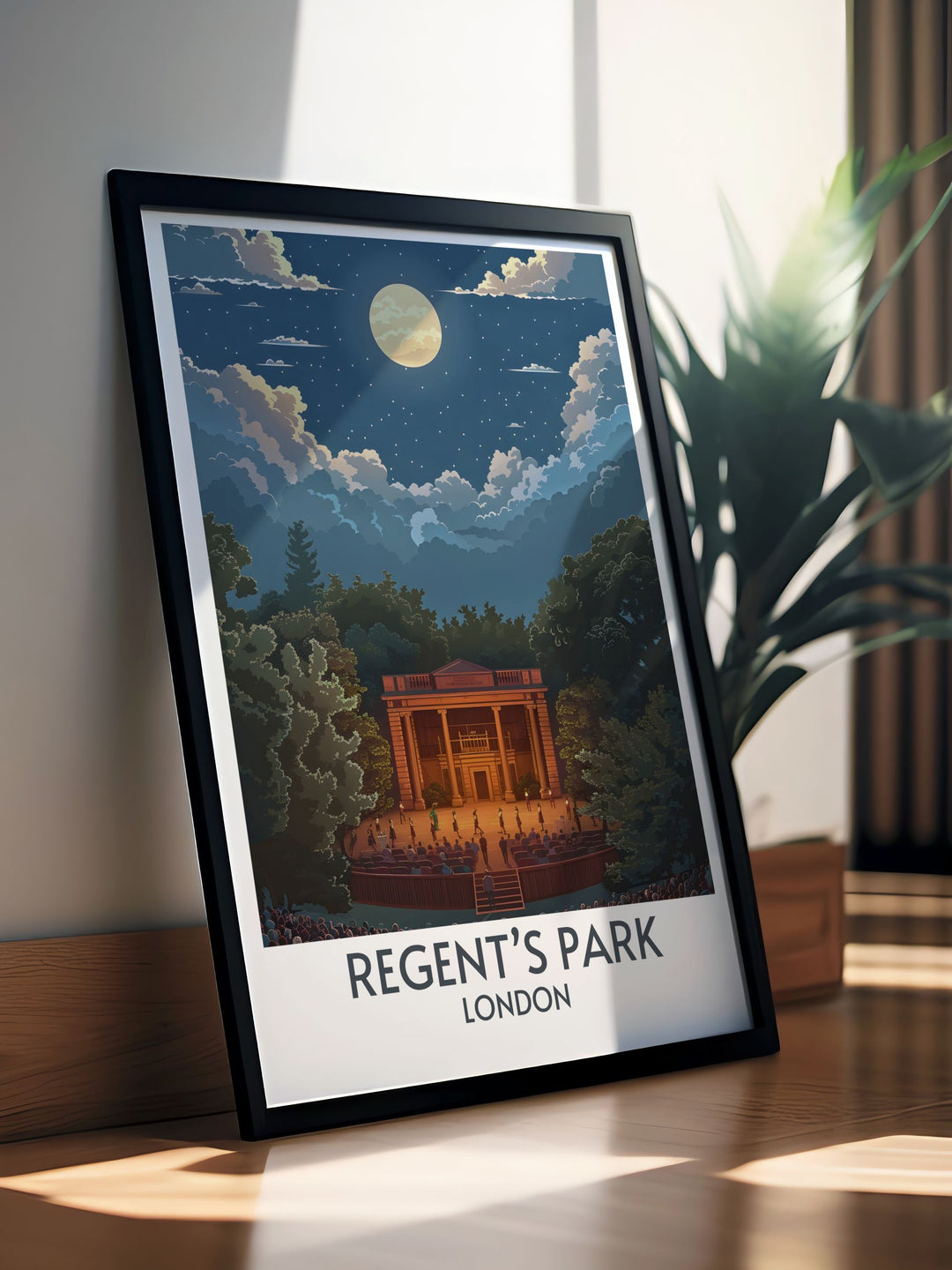 London Canvas Art featuring iconic scenes from North West London, including Regents Park and the Regents Bandstand, perfect for any decor.