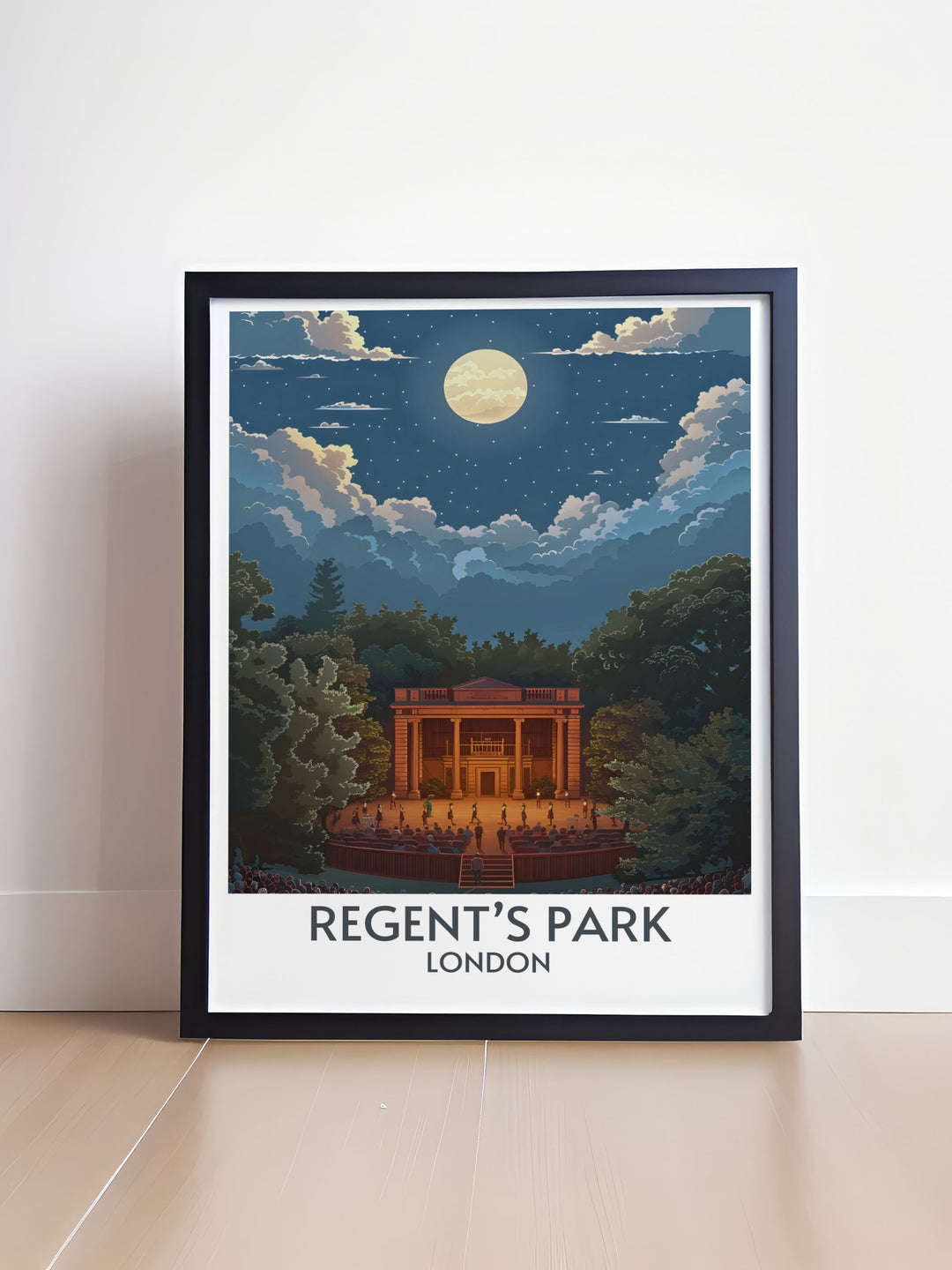 Experience the magic of the Regents Park Open Air Theatre with our Home Decor collection, showcasing the theatres enchanting setting under the stars.