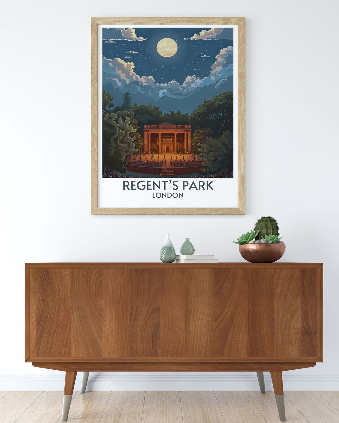 Stunning Regents Park Poster capturing the tranquil beauty of Londons famous park, ideal for adding a touch of nature to your living space.