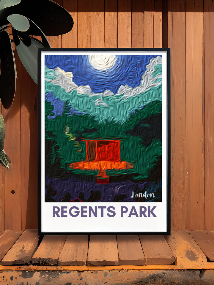 Framed Art of Regents Park highlighting the lush landscapes and historic landmarks, bringing a piece of Londons beauty into your home.