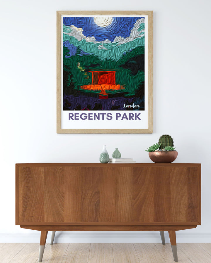 Regents Park Posters bringing the natural beauty and timeless charm of this beloved London park into your home.
