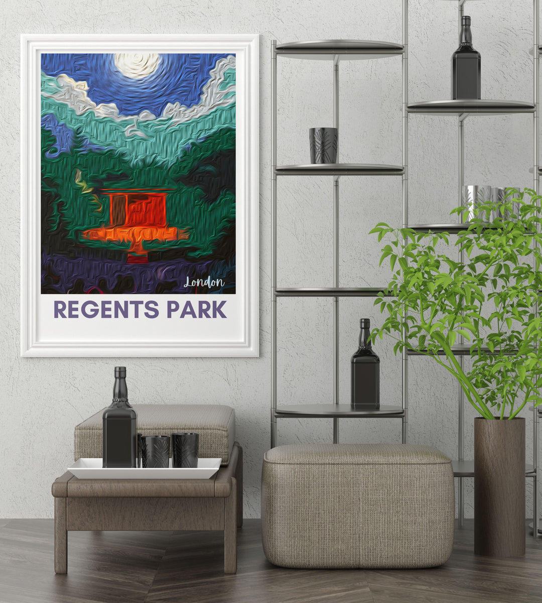 Stunning Gallery Wall Art of Regents Park, showcasing the tranquil beauty of Londons famous park, ideal for adding a touch of nature to your living space.