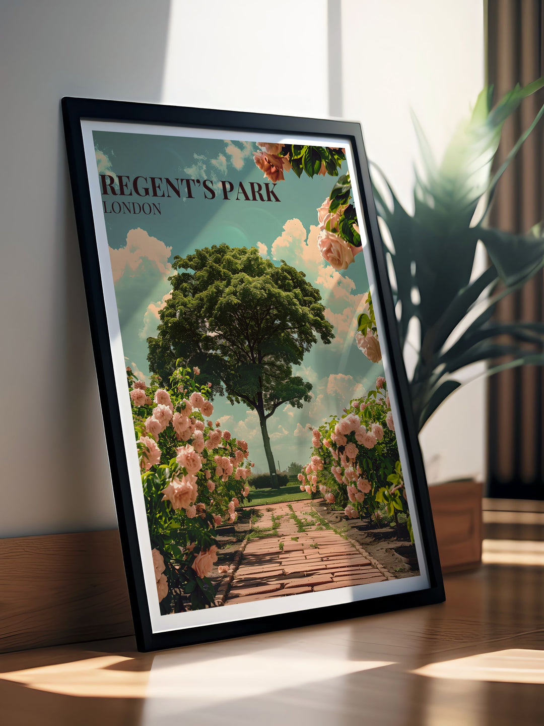 Queen Mary Garden Posters capturing the lush rose gardens and tranquil setting of this beloved location in Regents Park.