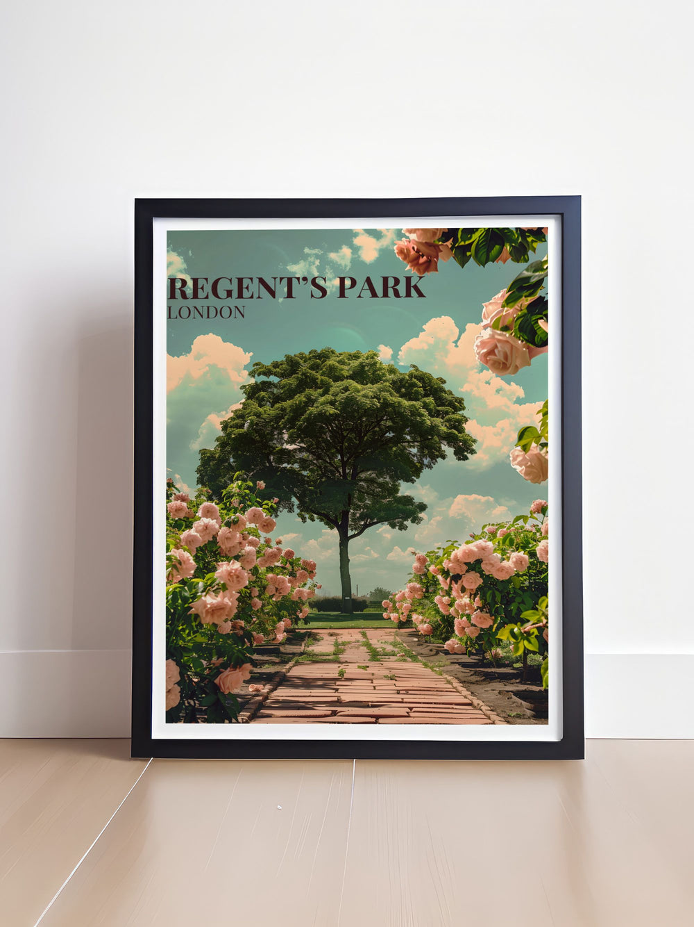 Queen Mary Garden Vintage Posters highlighting the exquisite beauty and historical significance of this enchanting garden in Regents Park.