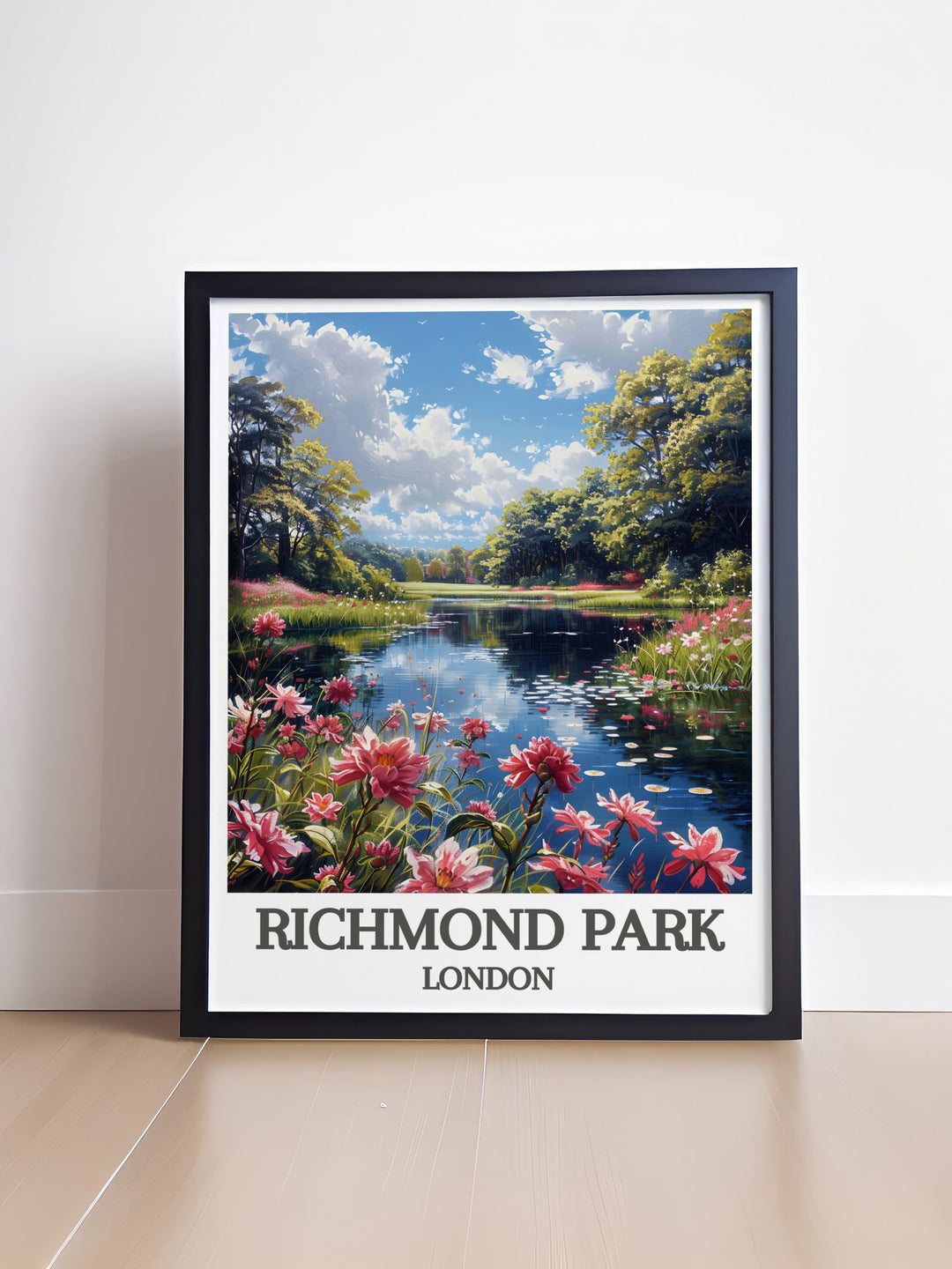 Experience the charm of Isabella Plantation with our Home Decor collection, showcasing vibrant flowers and peaceful ponds in Richmond Park.