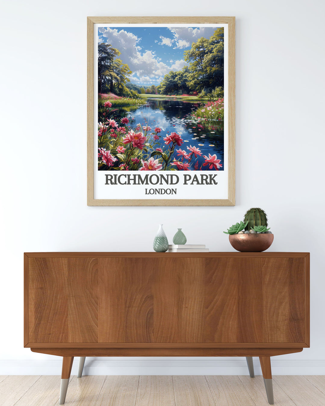Stunning Richmond Park Poster capturing the natural beauty and historical significance of this beloved London park, ideal for home decor.
