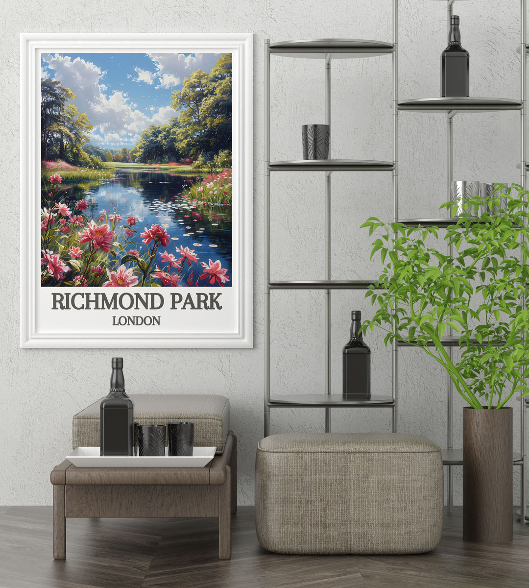 Beautiful Canvas Art of Richmond Park, showcasing the lush greenery and expansive views of one of Londons most iconic parks.