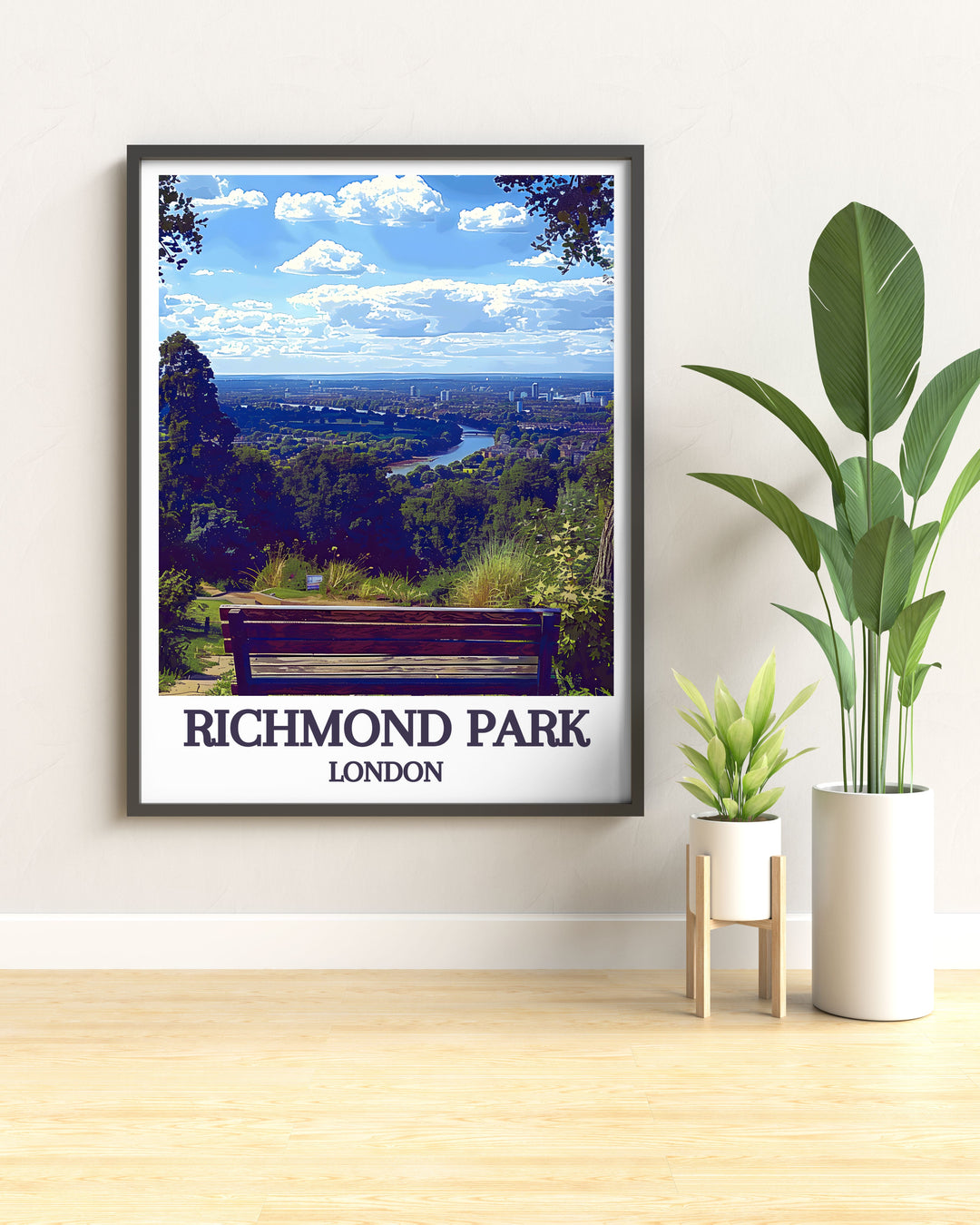 Celebrate Londons heritage with our Vintage Posters, highlighting iconic scenes like King Henrys Mound and Richmond Park.