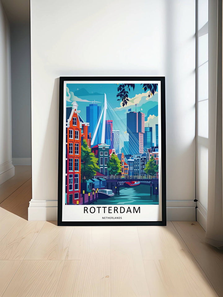 Netherlands residential destination art print highlighting a unique artistic approach to the city&