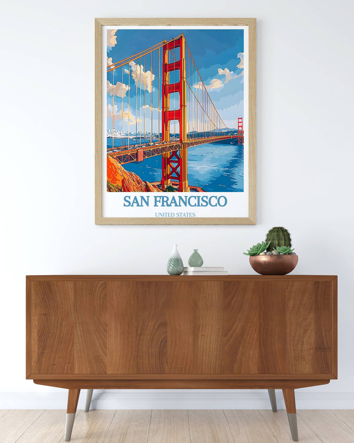 Stunning Canvas Art of San Francisco featuring the Golden Gate Bridge in various lights and perspectives, perfect for adding charm to your living space.