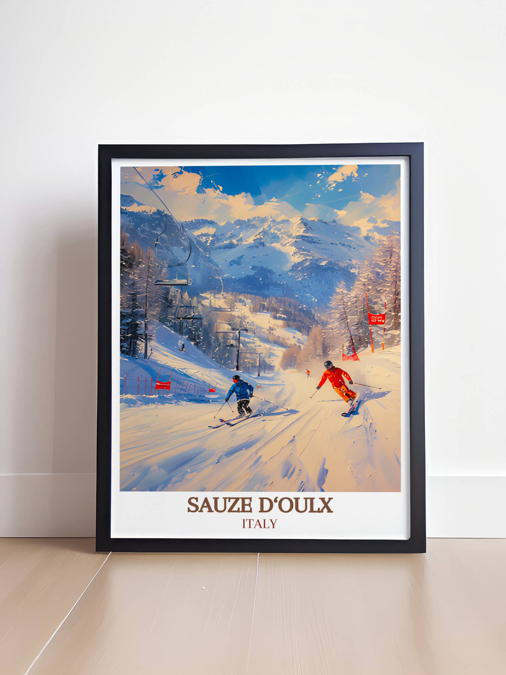 Experience the elegance of Sauze dOulx with our Framed Art collection, showcasing picturesque views and luxurious amenities in stunning detail.