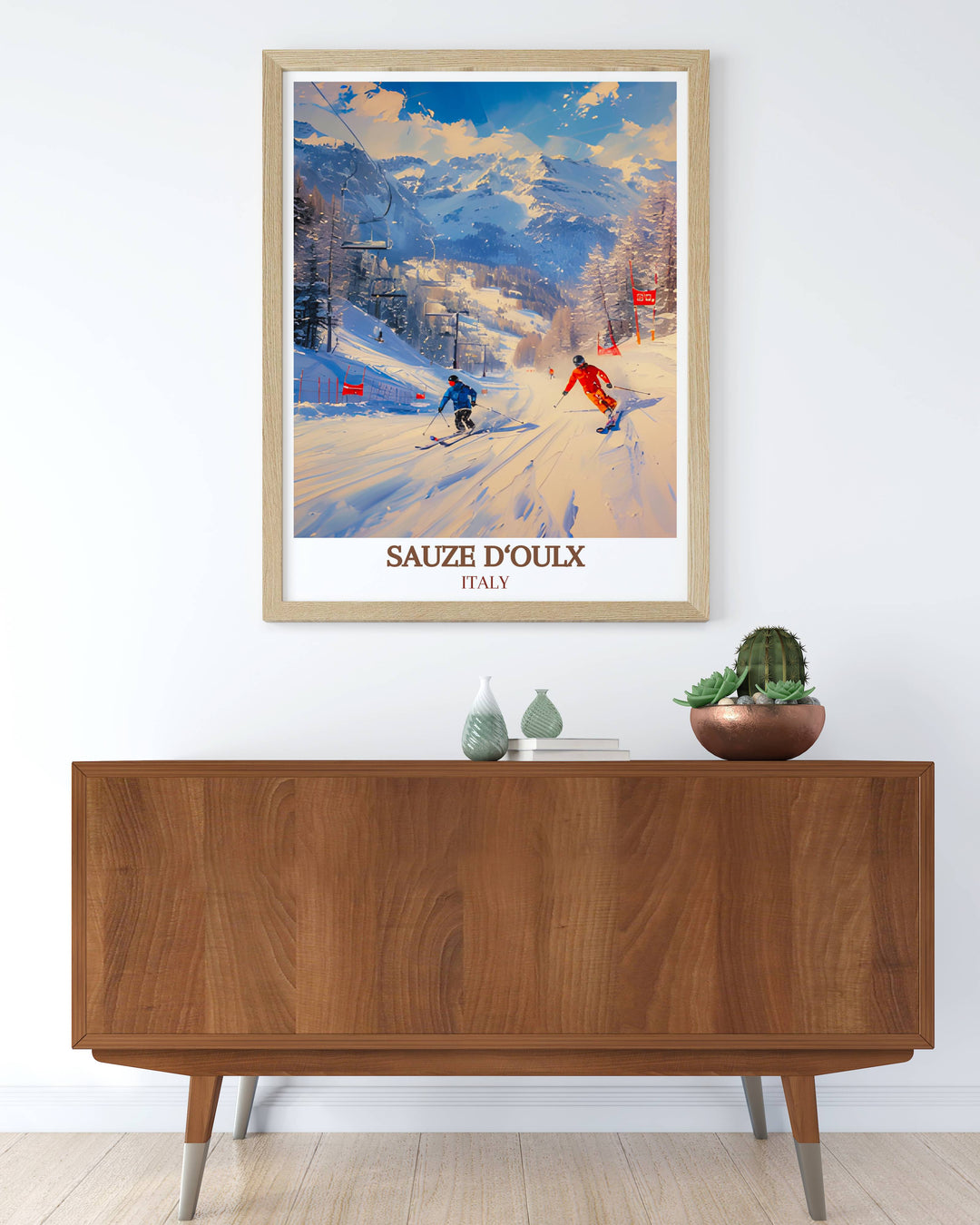 Uncover the adventure of Sauze dOulx with our Custom Prints, capturing the essence of this premier ski destination in beautiful detail.