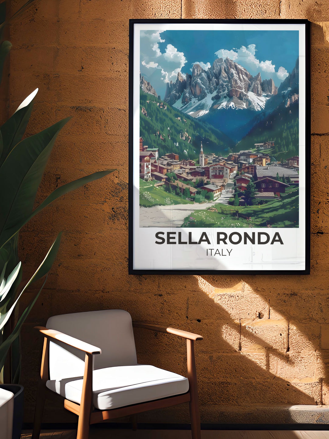 Elegant Corvara Home Decor featuring the Dolomites, bringing the thrill and beauty of the Italian Alps into your living space.