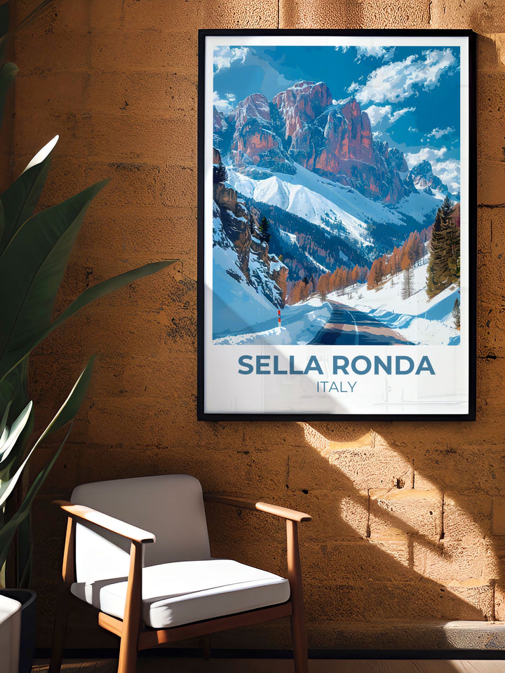 Passo Gardena Gallery Wall Art designed to evoke a sense of adventure and appreciation for the great outdoors, perfect for any home.