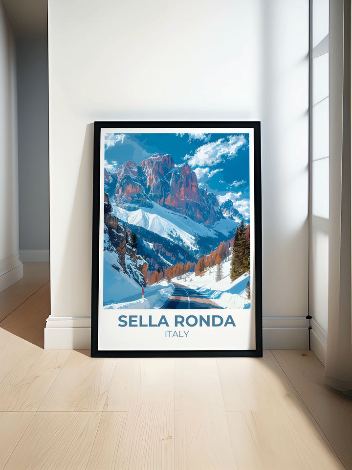 Passo Gardena Gallery Wall Art capturing the stunning peaks and serene landscapes of the Italian Dolomites, perfect for adding natural beauty to your home decor.