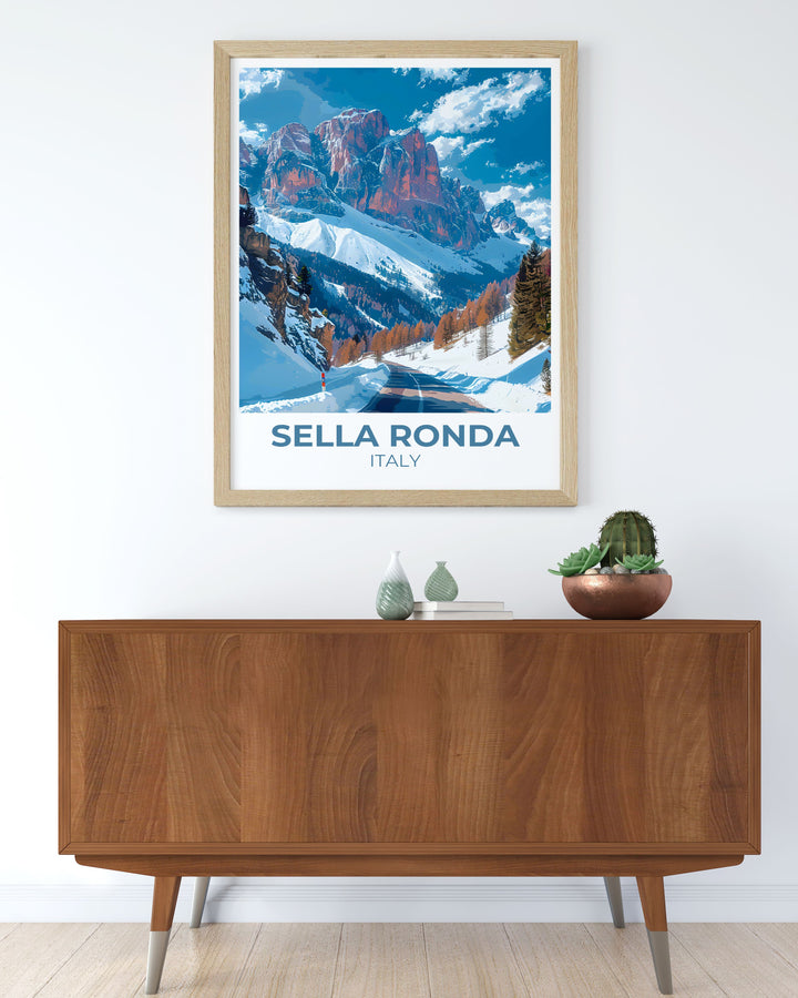 Passo Gardena Gallery Wall Art offering a glimpse into the breathtaking world of the Dolomites, perfect for adding a touch of natural beauty to your home.