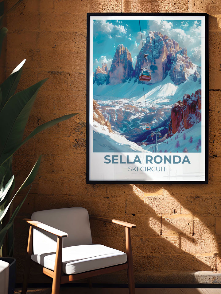 Sass Pordoi Modern Wall Decor designed to evoke a sense of adventure and appreciation for the great outdoors, perfect for any home.