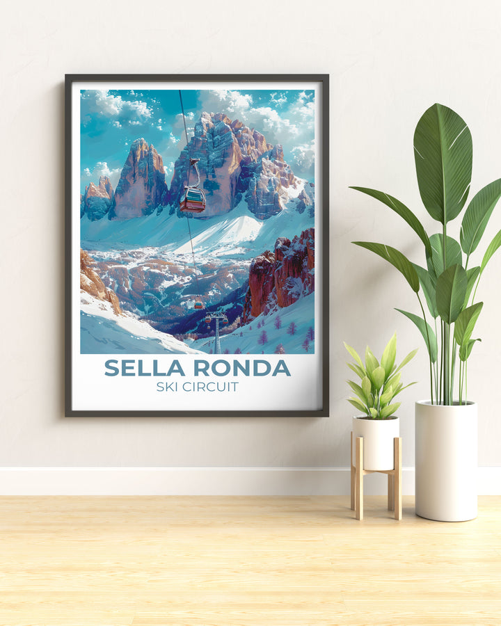Unveil the adventure of Sella Ronda with our Custom Posters, capturing the essence of this premier ski destination in beautiful detail.