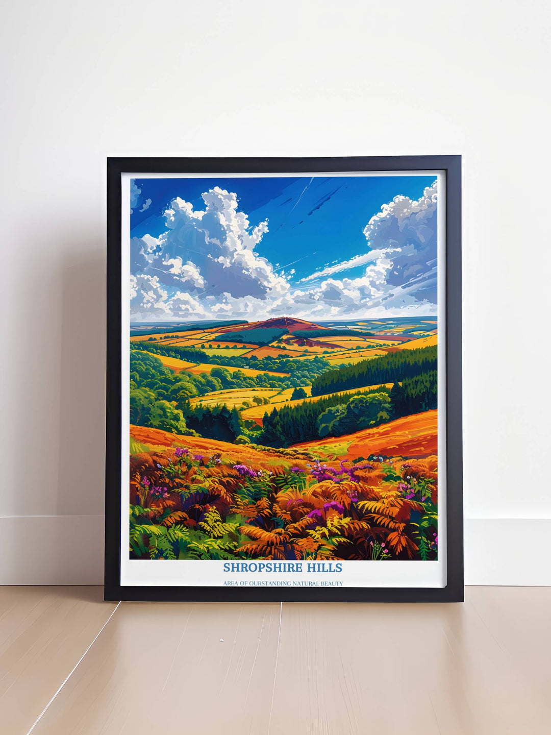 Shropshire Hills Travel Print Wall Art - The Long Mynd - Shropshire Hills Gift Art