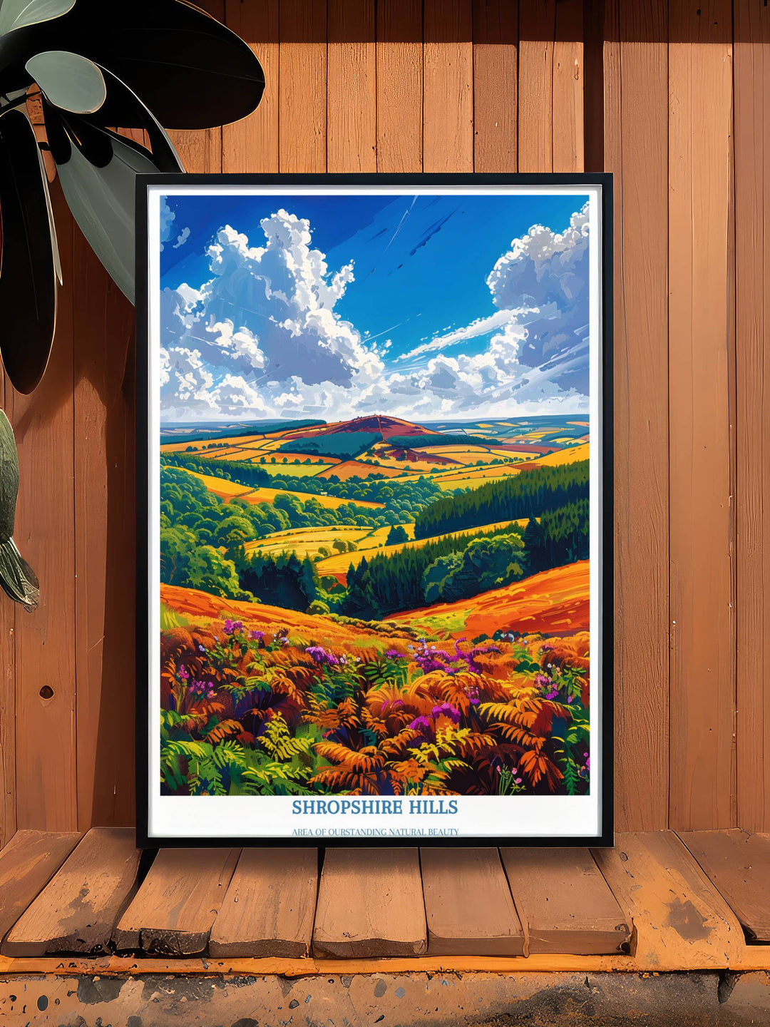 Shropshire Hills Reisedruck Wandkunst – The Long Mynd – Shropshire Hills Geschenkkunst