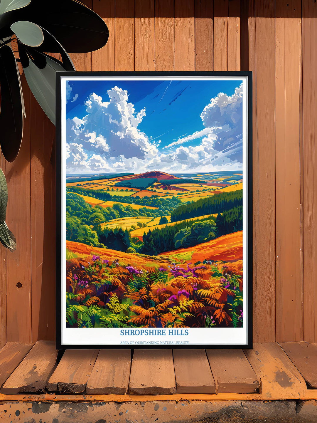 Shropshire Hills Travel Print Wall Art - The Long Mynd - Shropshire Hills Gift Art