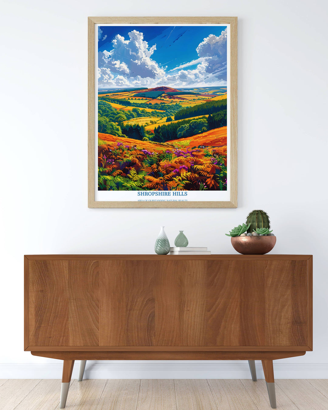 Shropshire Hills Travel Print Wall Art - The Long Mynd - Shropshire Hills Gift Art