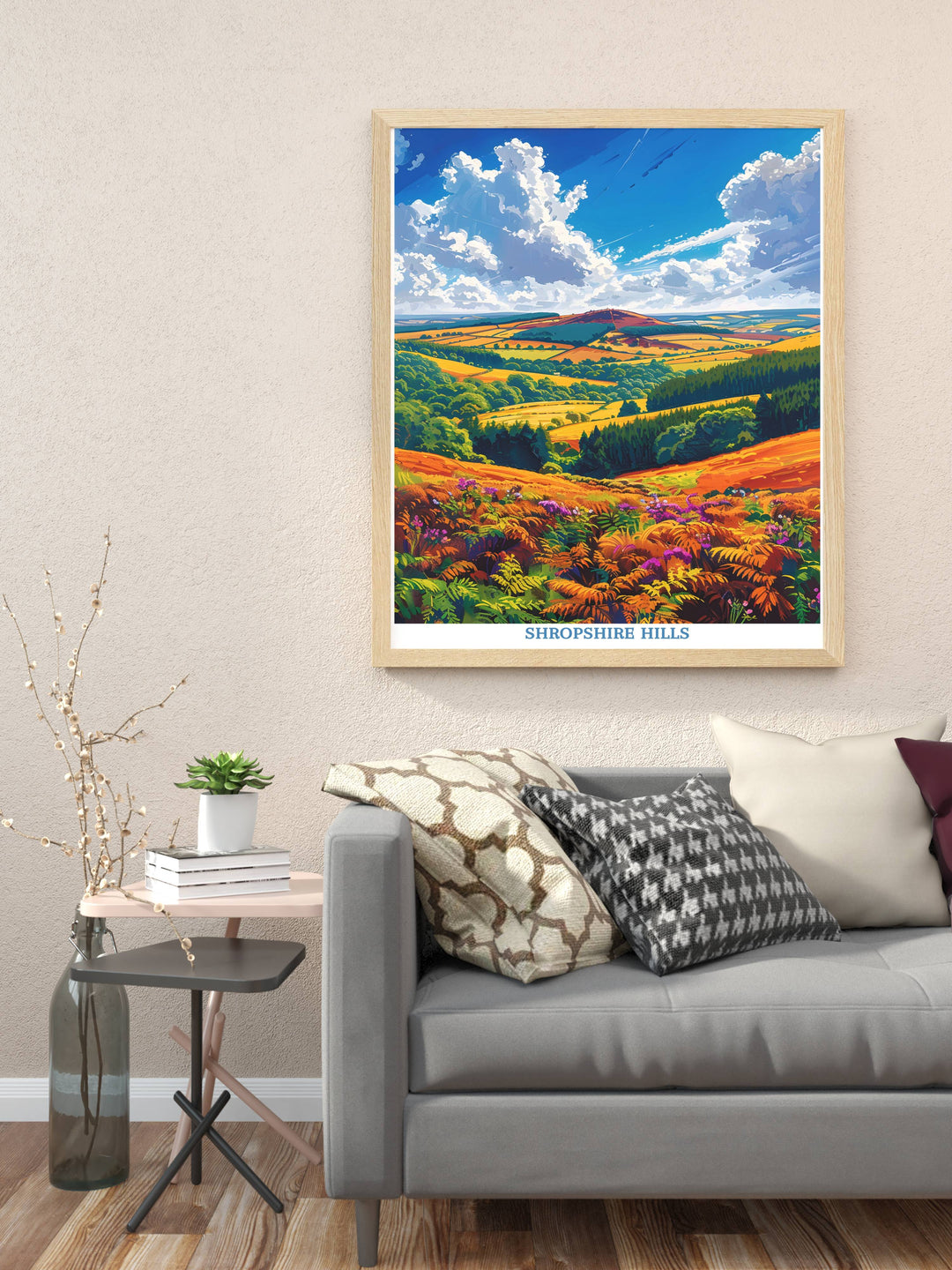 Shropshire Hills Travel Print Wall Art - The Long Mynd - Shropshire Hills Gift Art