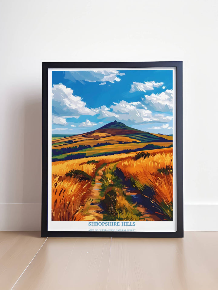 Zone de beauté naturelle exceptionnelle - Shropshire Hills Travel Print Wall Art - The Long Mynd - Shropshire Hills Gift Art