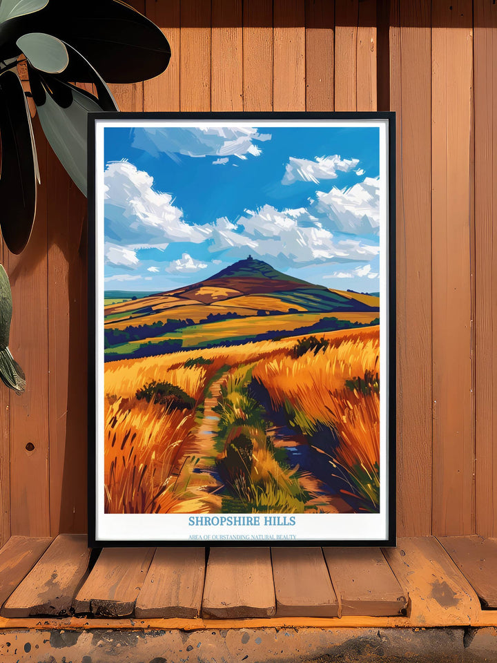 Gebiet von außergewöhnlicher natürlicher Schönheit – Shropshire Hills Reisedruck-Wandkunst – The Long Mynd – Shropshire Hills Geschenkkunst