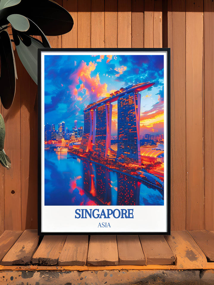 Marina Bay Sands art prints, showcasing the architectural brilliance and visionary design of one of Singapores most famous landmarks.