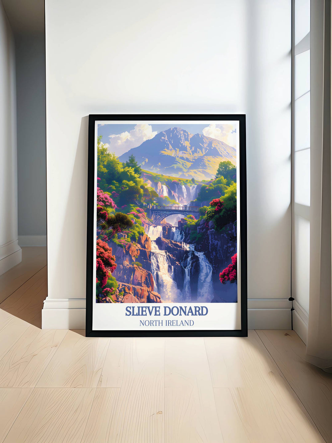 Bloody Bridge Gallery Wall Art capturing the rugged beauty of Northern Irelands historic landmark, perfect for adding charm to your home decor.